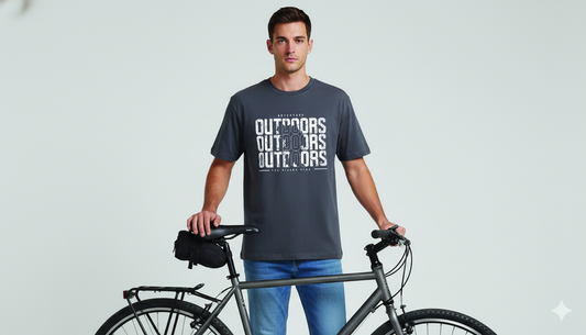 Outdoor Typography Over-Sized Standard T-Shirt